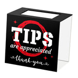 Maxbell Tip Jar Fundraising Acrylic Money Storage Container for Cafe Musician Voting Black Red