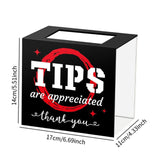 Maxbell Tip Jar Fundraising Acrylic Money Storage Container for Cafe Musician Voting Black Red
