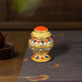 Maxbell Tibetan Bottle Mini Collection Craft for Family Living Room Tabletop Style A