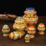 Maxbell Tibetan Bottle Mini Collection Craft for Family Living Room Tabletop Style B