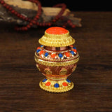 Maxbell Tibetan Bottle Mini Collection Craft for Family Living Room Tabletop Style C