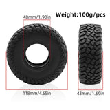 Maxbell 4Pcs 1/10 RC Car Tires Sturdy RC Model Climbing Car Tires DIY Accessory