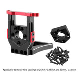 Maxbell RC Car Motor Mount Seat Sturdy Motor Fixing Mount for Truck Crawler Supplies Black Red