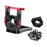Maxbell RC Car Motor Mount Seat Sturdy Motor Fixing Mount for Truck Crawler Supplies Black Red