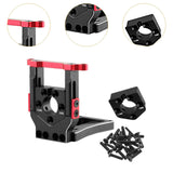 Maxbell RC Car Motor Mount Seat Sturdy Motor Fixing Mount for Truck Crawler Supplies Black Red