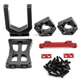 Maxbell RC Car Motor Mount Seat Sturdy Motor Fixing Mount for Truck Crawler Supplies Black Red