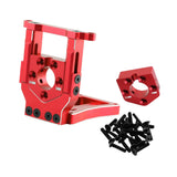 Maxbell RC Car Motor Mount Seat Sturdy Motor Fixing Mount for Truck Crawler Supplies Red