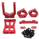 Maxbell RC Car Motor Mount Seat Sturdy Motor Fixing Mount for Truck Crawler Supplies Red