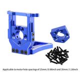 Maxbell RC Car Motor Mount Seat Sturdy Motor Fixing Mount for Truck Crawler Supplies Blue