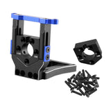 Maxbell RC Car Motor Mount Seat Sturdy Motor Fixing Mount for Truck Crawler Supplies Blue Black