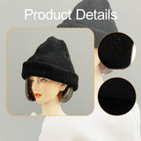Maxbell 1/12 Figure Hat Accessories Trendy Female Male Dolls Soft Slouchy Beanie Cap Black