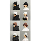 Maxbell 1/12 Figure Hat Accessories Trendy Female Male Dolls Soft Slouchy Beanie Cap Black