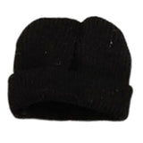 Maxbell 1/12 Figure Hat Accessories Trendy Female Male Dolls Soft Slouchy Beanie Cap Black