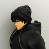 Maxbell 1/12 Figure Hat Accessories Trendy Female Male Dolls Soft Slouchy Beanie Cap Black