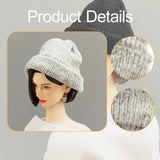 Maxbell 1/12 Figure Hat Accessories Trendy Female Male Dolls Soft Slouchy Beanie Cap Grayy