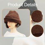 Maxbell 1/12 Figure Hat Accessories Trendy Female Male Dolls Soft Slouchy Beanie Cap Brown