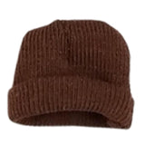 Maxbell 1/12 Figure Hat Accessories Trendy Female Male Dolls Soft Slouchy Beanie Cap Brown