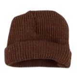 Maxbell 1/12 Figure Hat Accessories Trendy Female Male Dolls Soft Slouchy Beanie Cap Brown
