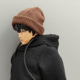 Maxbell 1/12 Figure Hat Accessories Trendy Female Male Dolls Soft Slouchy Beanie Cap Brown