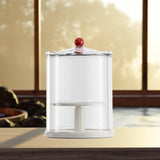 Maxbell Action Figure Display Case Clear Rotating Organizer for Model Doll Desk Home white