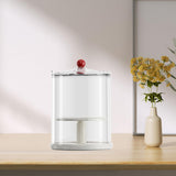 Maxbell Action Figure Display Case Clear Rotating Organizer for Model Doll Desk Home white