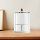 Maxbell Action Figure Display Case Clear Rotating Organizer for Model Doll Desk Home white