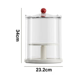 Maxbell Action Figure Display Case Clear Rotating Organizer for Model Doll Desk Home white