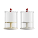 Maxbell Action Figure Display Case Clear Rotating Organizer for Model Doll Desk Home white