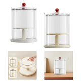 Maxbell Action Figure Display Case Clear Rotating Organizer for Model Doll Desk Home white
