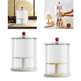Maxbell Action Figure Display Case Clear Rotating Organizer for Model Doll Desk Home white