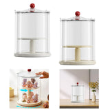 Maxbell Action Figure Display Case Clear Rotating Organizer for Model Doll Desk Home white