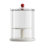 Maxbell Action Figure Display Case Clear Rotating Organizer for Model Doll Desk Home white