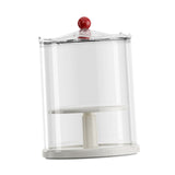 Maxbell Action Figure Display Case Clear Rotating Organizer for Model Doll Desk Home white