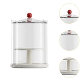 Maxbell Action Figure Display Case Clear Rotating Organizer for Model Doll Desk Home white