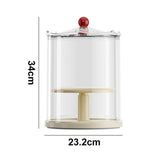 Maxbell Action Figure Display Case Clear Rotating Organizer for Model Doll Desk Home yellow