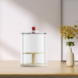 Maxbell Action Figure Display Case Clear Rotating Organizer for Model Doll Desk Home yellow