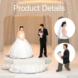 Maxbell 2Pcs 1/64 Miniature Figures Couples Small Tiny Painted Micro Landscape Decor Wedding