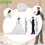 Maxbell 2Pcs 1/64 Miniature Figures Couples Small Tiny Painted Micro Landscape Decor Wedding