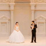 Maxbell 2Pcs 1/64 Miniature Figures Couples Small Tiny Painted Micro Landscape Decor Wedding