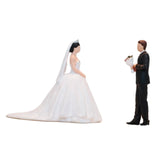 Maxbell 2Pcs 1/64 Miniature Figures Couples Small Tiny Painted Micro Landscape Decor Wedding