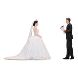 Maxbell 2Pcs 1/64 Miniature Figures Couples Small Tiny Painted Micro Landscape Decor Wedding