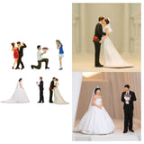 Maxbell 1:64 Miniature Figures Wedding Couples Decoration Tiny Mini People Figurines Kiss