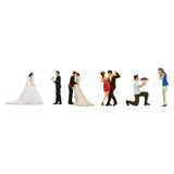 Maxbell 1:64 Miniature Figures Wedding Couples Decoration Tiny Mini People Figurines Kiss