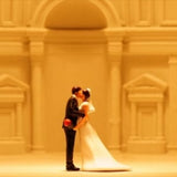 Maxbell 1:64 Miniature Figures Wedding Couples Decoration Tiny Mini People Figurines Kiss
