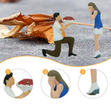 Maxbell 2Pcs 1/64 Miniature Figures Couples Small Tiny Painted Micro Landscape Decor Proposal