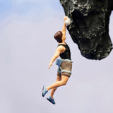 Maxbell 3 Pieces 1/64 Miniature Figures Rock Climbing Small Tiny Decoration Dioramas