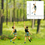 Maxbell 3 Pieces 1/64 Miniature Figures Rock Climbing Small Tiny Decoration Dioramas