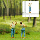 Maxbell 3 Pieces 1/64 Miniature Figures Rock Climbing Small Tiny Decoration Dioramas