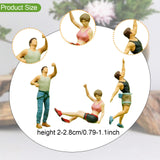 Maxbell 3 Pieces 1/64 Miniature Figures Rock Climbing Small Tiny Decoration Dioramas