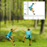 Maxbell 3Pcs 1:64 Scale Miniature Figures Rock Climbing for Collections DIY Projects
